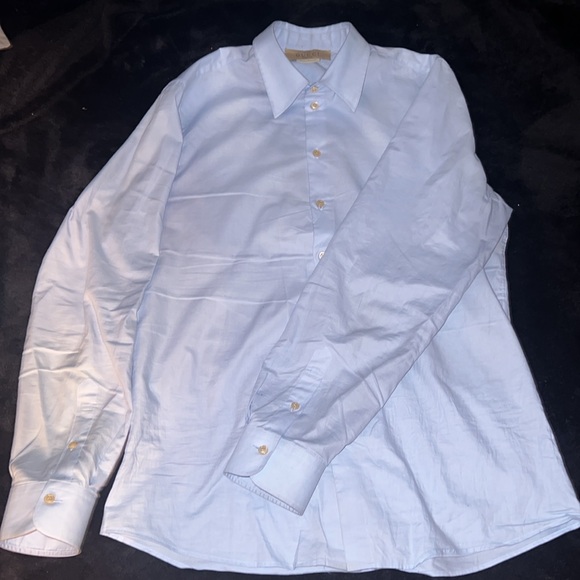 GUCCI Uniform Blue Men's Button Down Dress Shirt Size 41-16 (M) - Picture 4 of 5